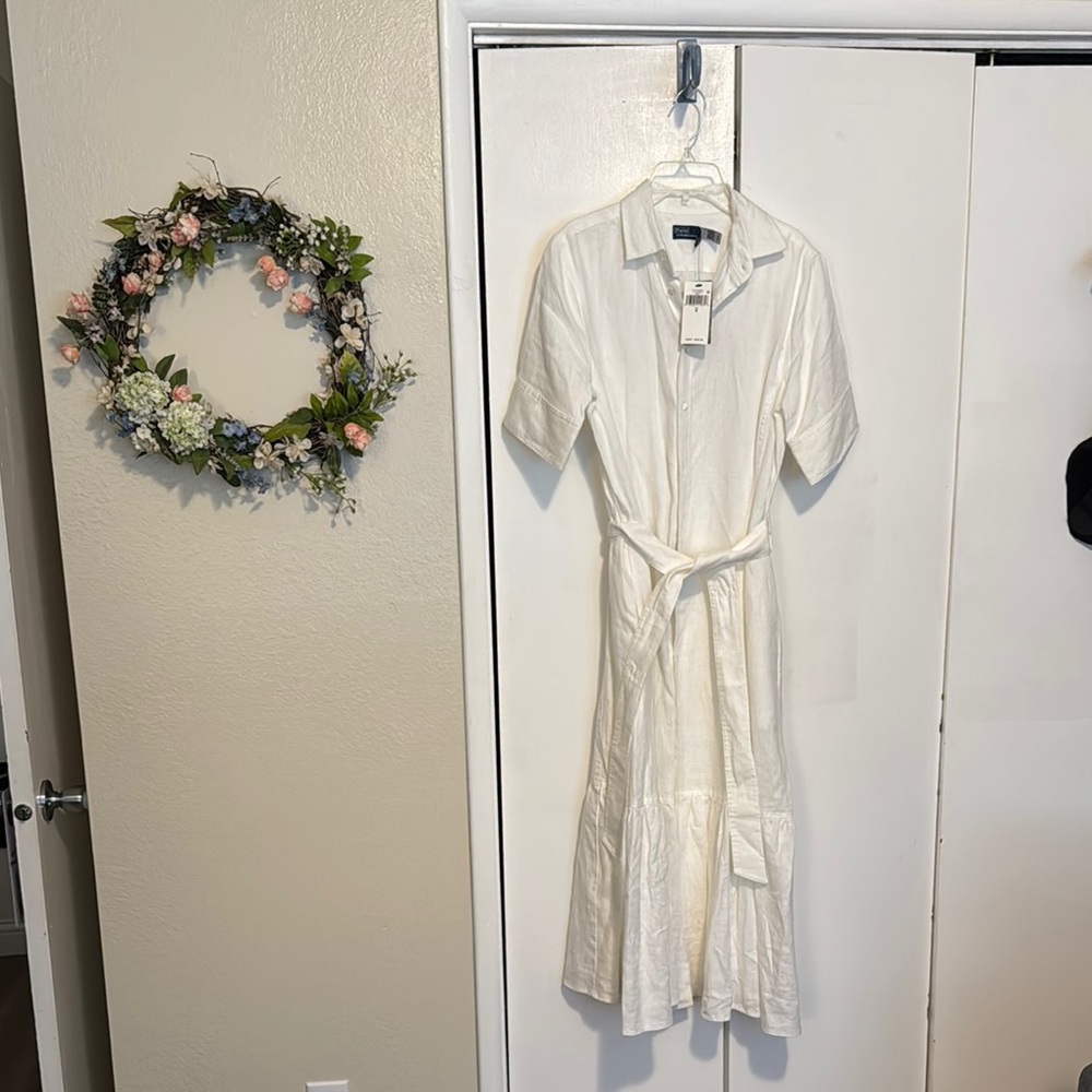 Ralph Lauren Tiered Linen Shirt Dress